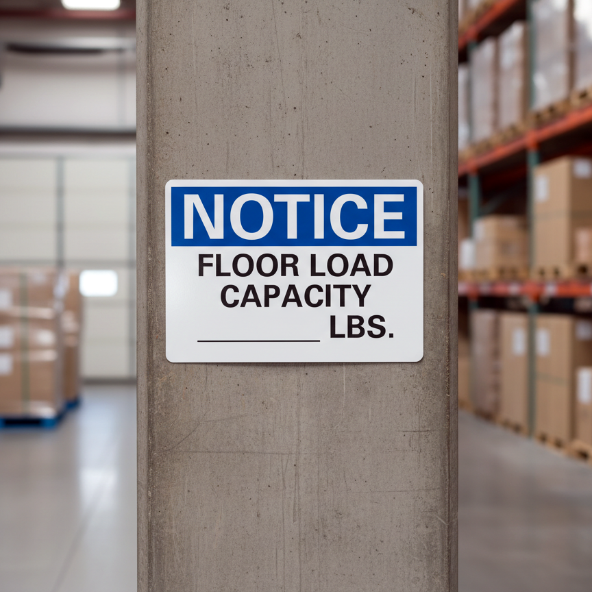 Notice Floor Load Capacity ___ Lbs. - Image 2