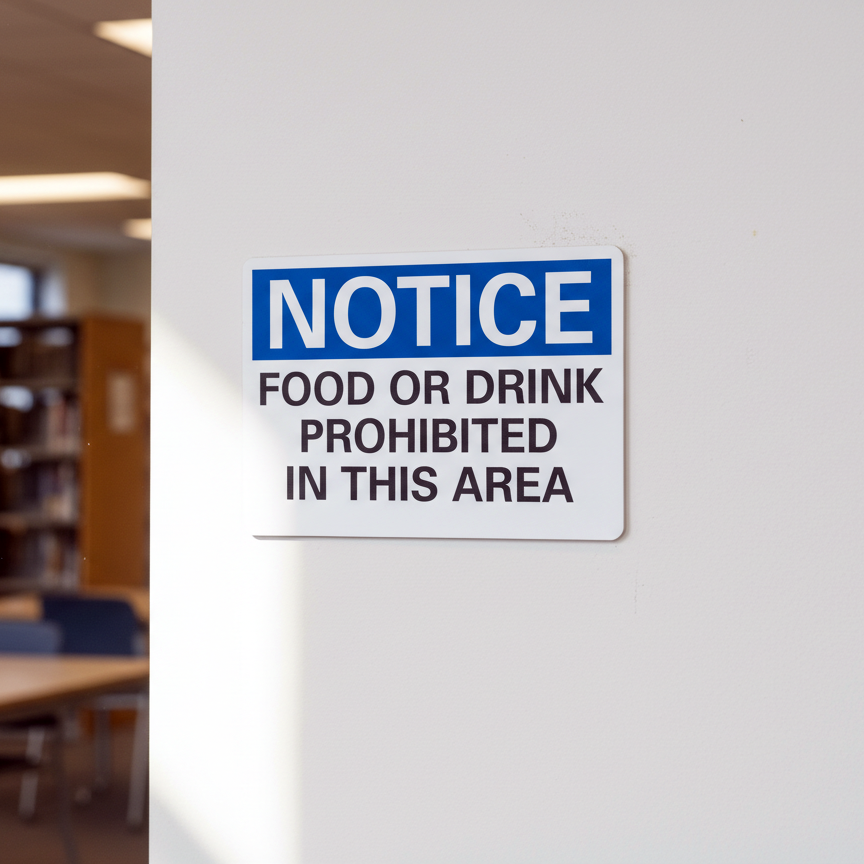 Notice Food Or Drink Prohibited In This Area - Image 2