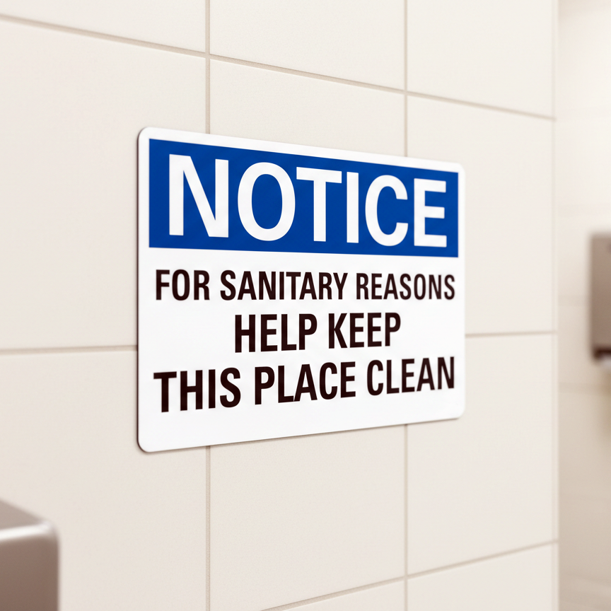 Notice For Sanitary Reasons Help Keep This Place - Image 2