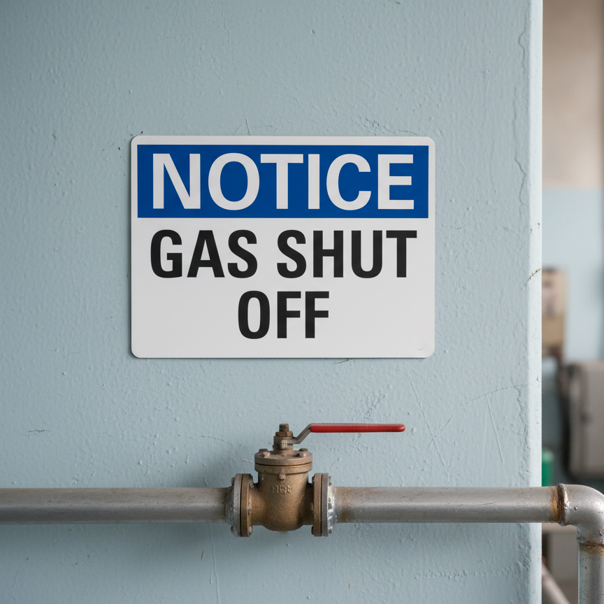 Notice Gas Shut Off