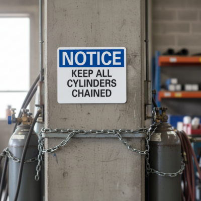 Notice Keep All Cylinders Chained