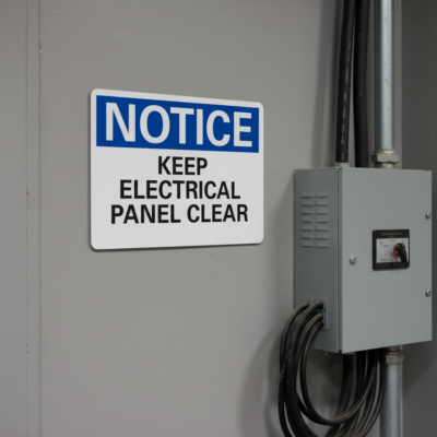 Notice Keep Electrical Panel Clear