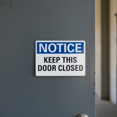 Notice Keep This Door Closed