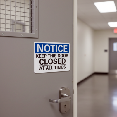 Notice Keep This Door Closed At All Times