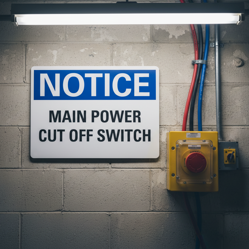 Notice Main Power Cut Off - Image 2