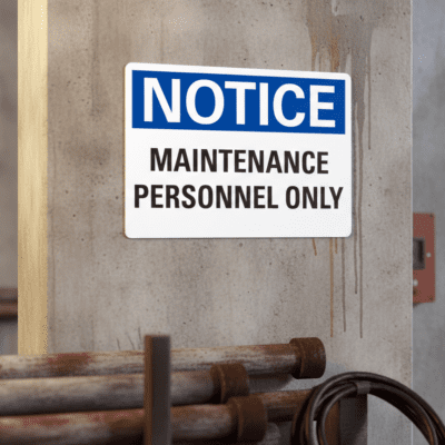Notice Maintenance Personnel Only