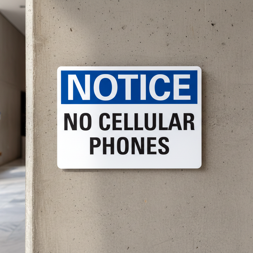 Notice No Cellular Phones - Image 2