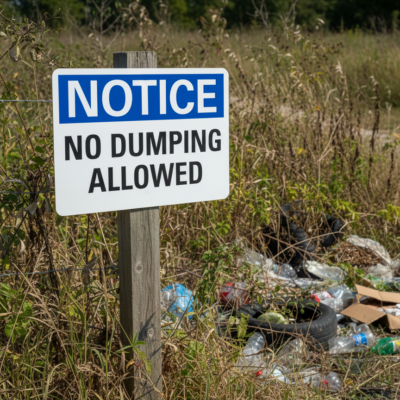 Notice No Dumping Allowed