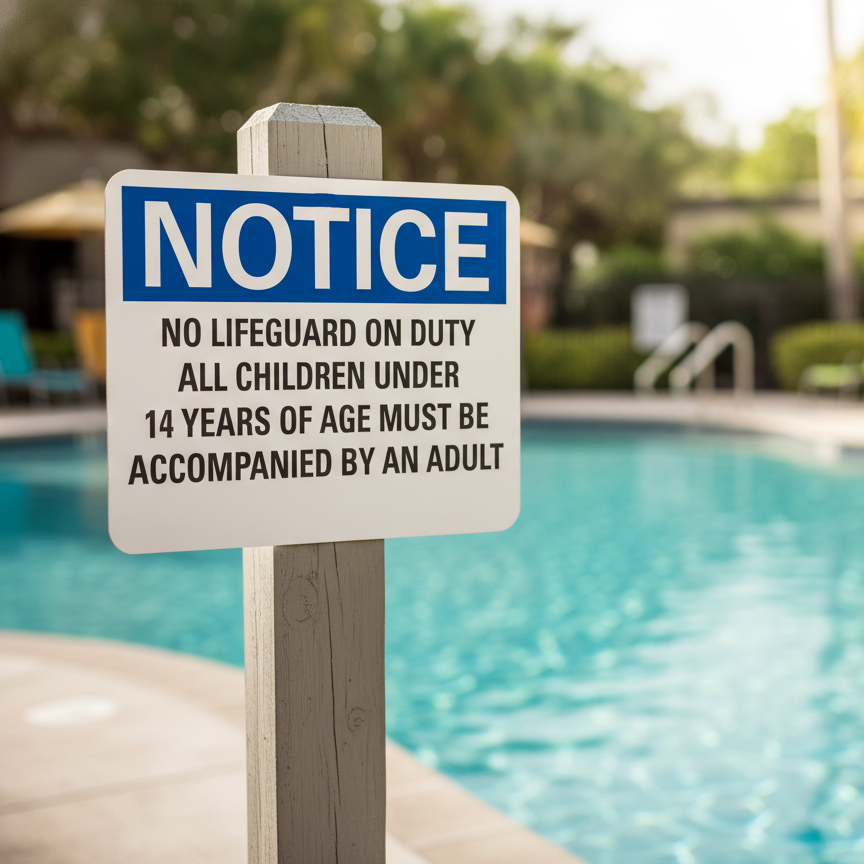 Notice No Lifeguard On Duty All Children Under - Image 2