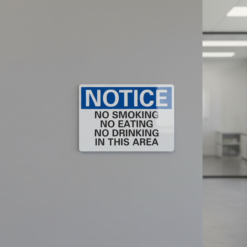Notice No Smoking No Eating No Drinking In