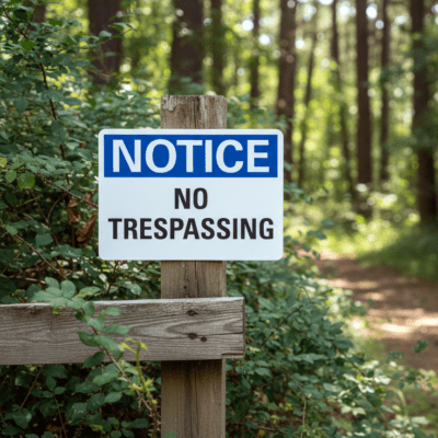 Notice No Trespassing