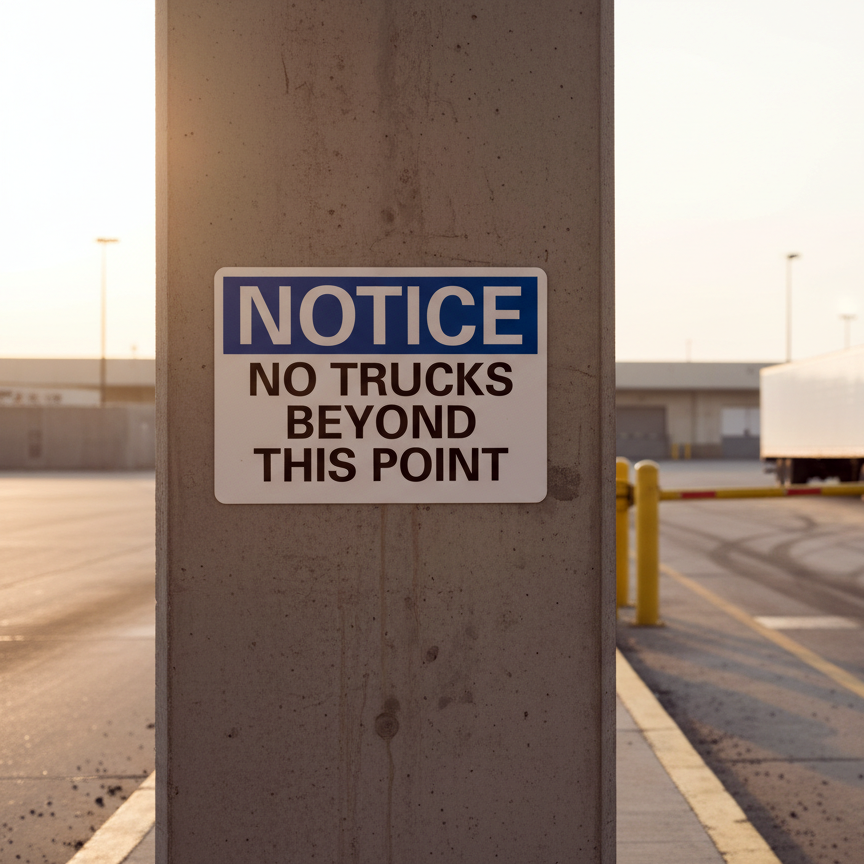 Notice No Trucks Beyond This Point - Image 2