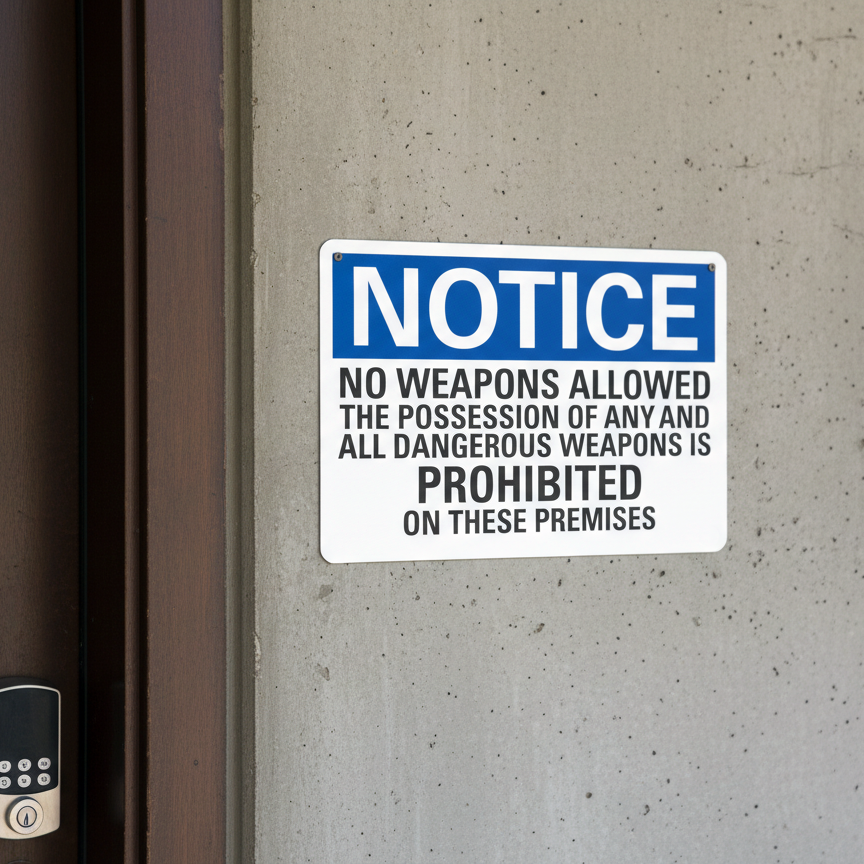 Notice No Weapons Allowed The Possession Of - Image 2