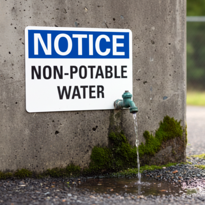 Notice Non-Potable Water