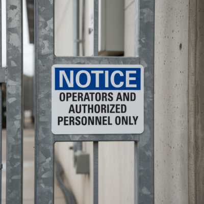 Notice Operators And Authorized Personnel Only