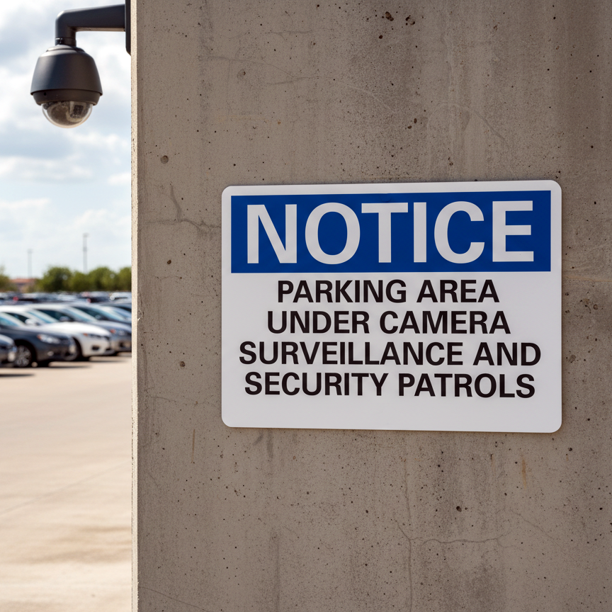 Notice Parking Area Under Camera Surveillance - Image 2