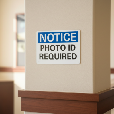 Notice Photo Id Required