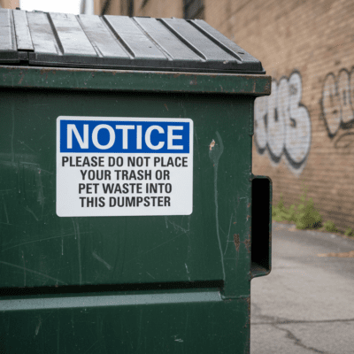 Notice Please Do Not Place Your Trash Or Pet