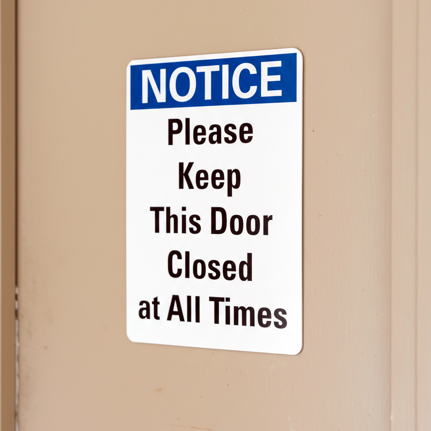 Notice Please Keep This Door Closed At All Times - Image 2