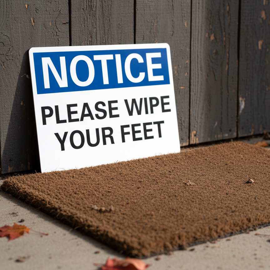 Notice Please Wipe Your Feet - Image 2