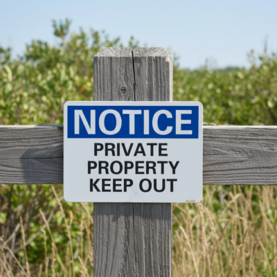 Notice Private Property Keep Out