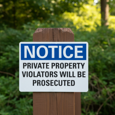 Notice Private Property Violators Will