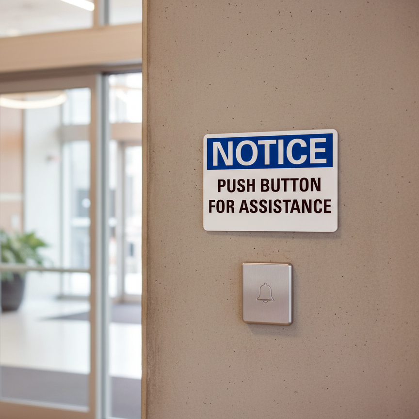 Notice Push Button For Assistance - Image 2