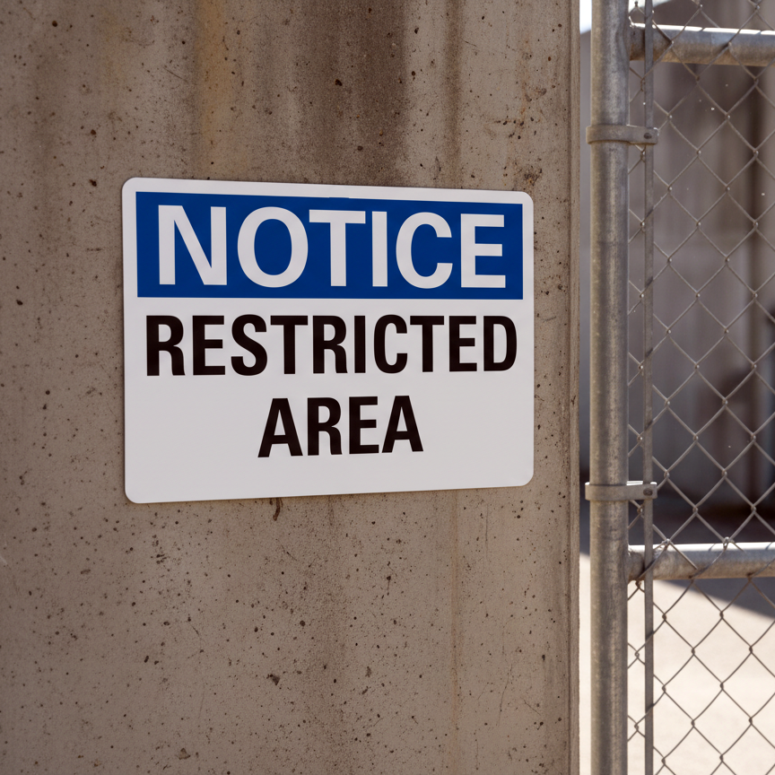 Notice Restricted Area - Image 2