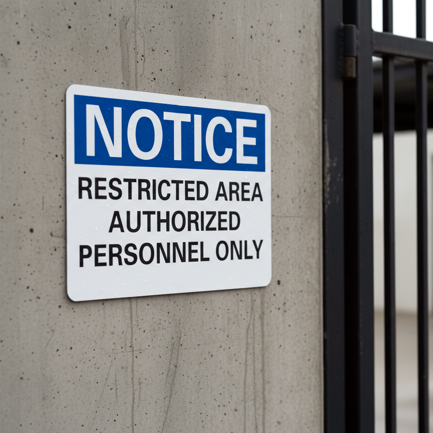Notice Restricted Area Authorized Personnel Only - Image 2