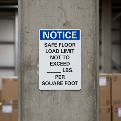 Notice Safe Floor Load Limit Not To Exceed ___
