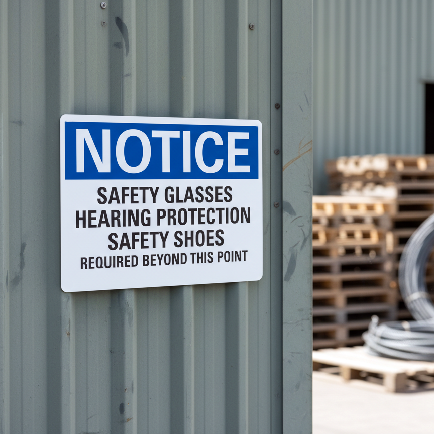 Notice Safety Glasses Hearing Protection Safety - Image 2