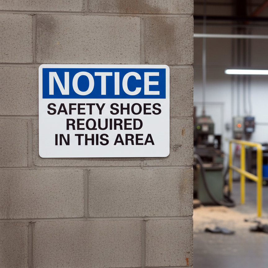 Notice Safety Shoes Required In This Area - Image 2