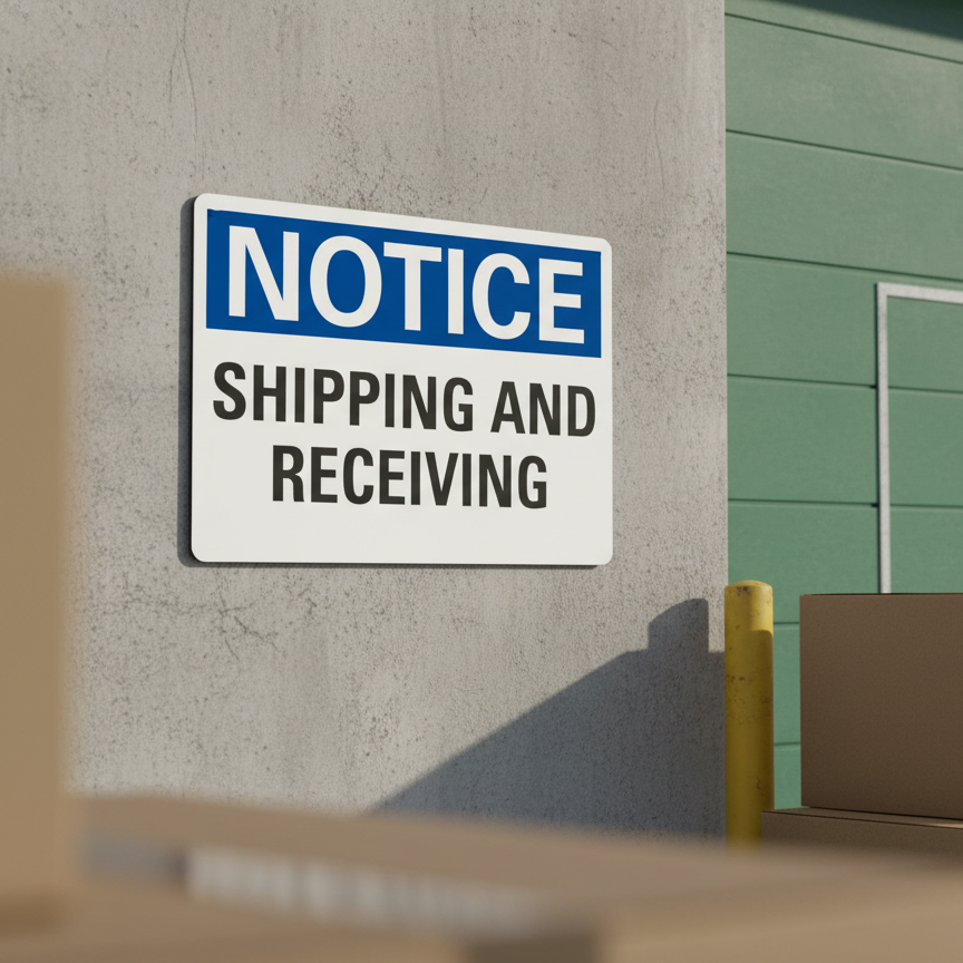 Notice Shipping And Receiving