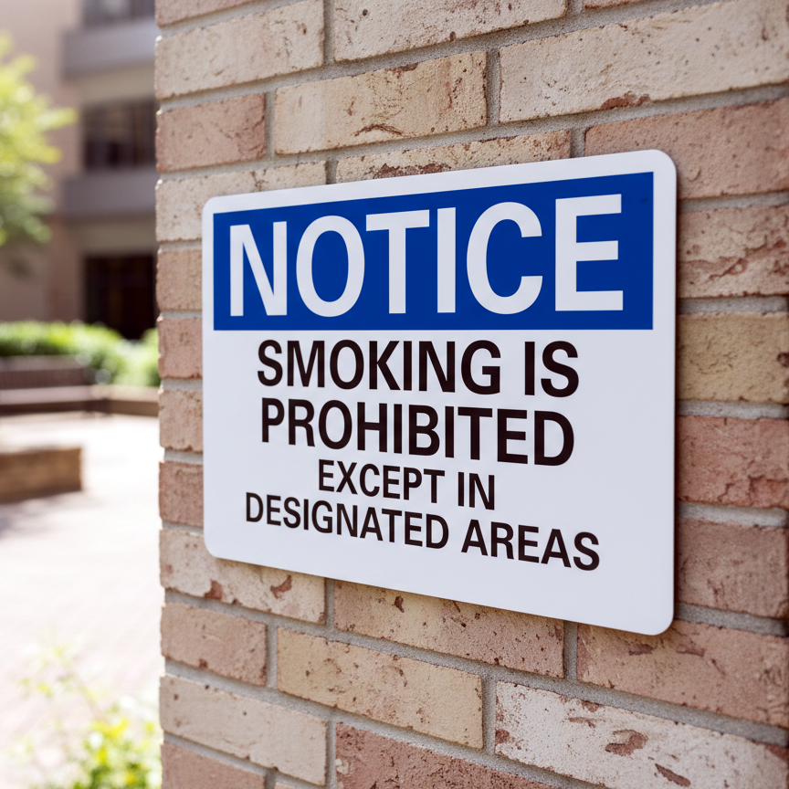 Notice Smoking Is Prohibited Except In Designated - Image 2