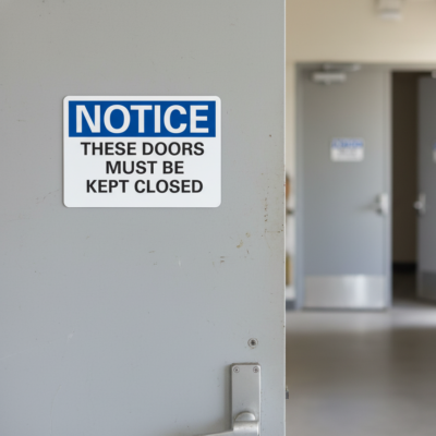 Notice These Doors Must Be Kept Closed