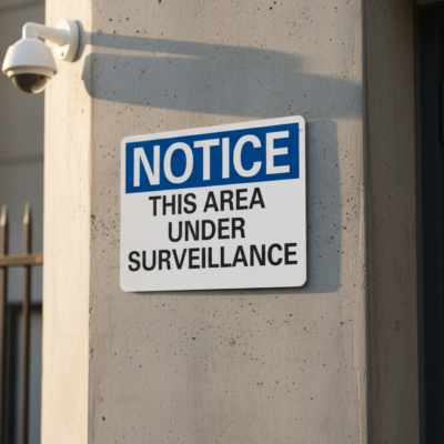 Notice This Area Under Surveillance