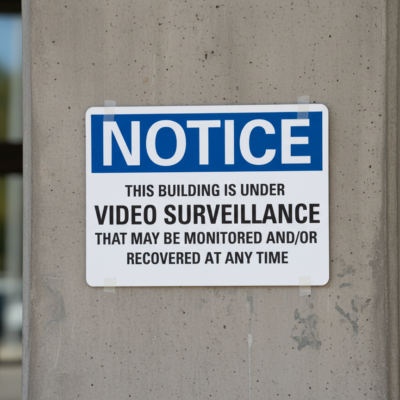 Notice This Building Is Under Video Surveillance