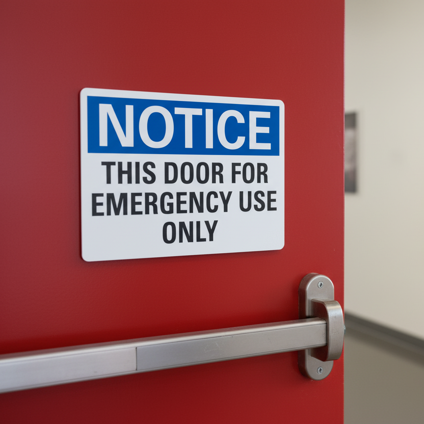 Notice This Door For Emergency Use Only