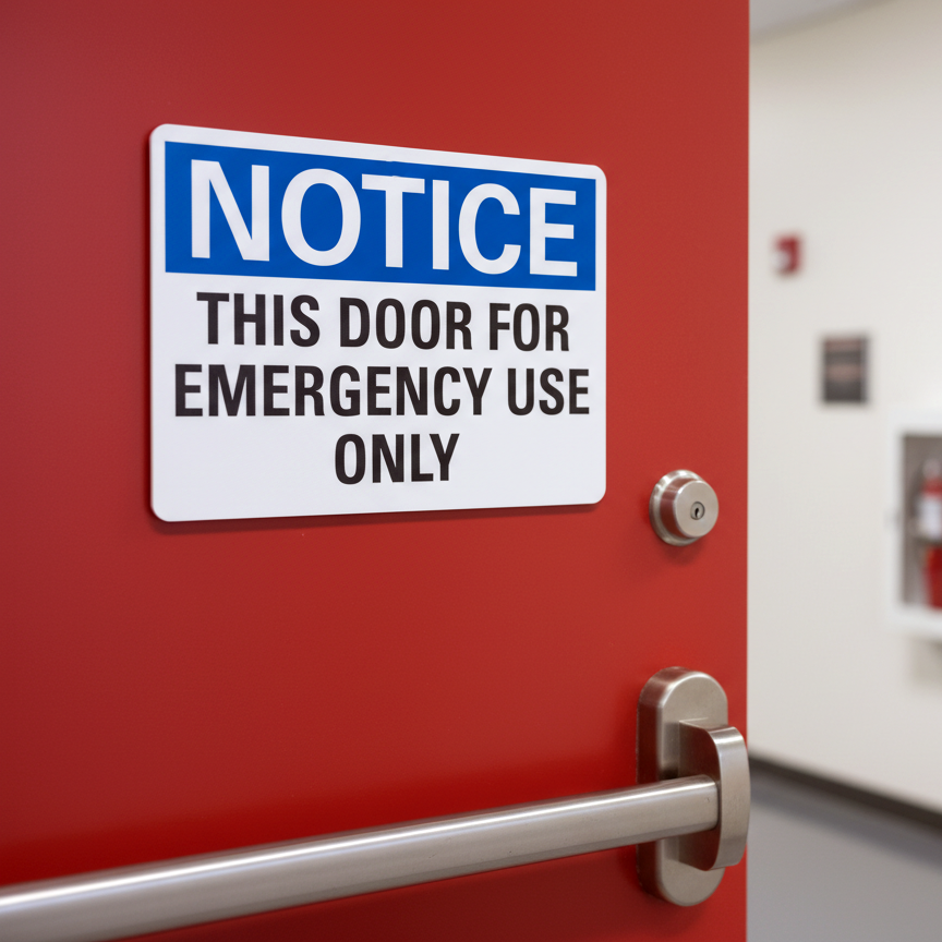 Notice This Door For Emergency Use Only - Image 2