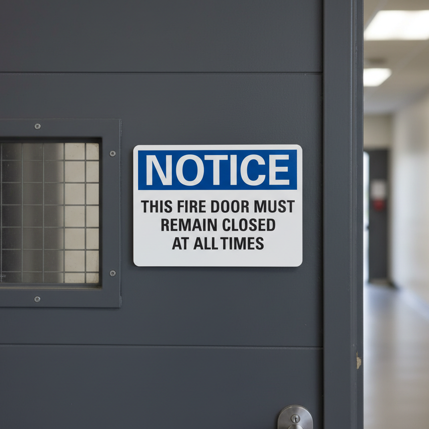 Notice This Fire Door Must Remain Closed At - Image 2