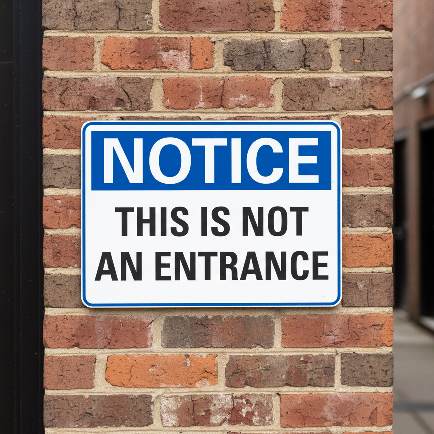 Notice This Is Not An Entrance - Image 2