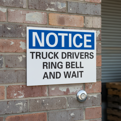 Notice Truck Drivers Ring Bell And Wait