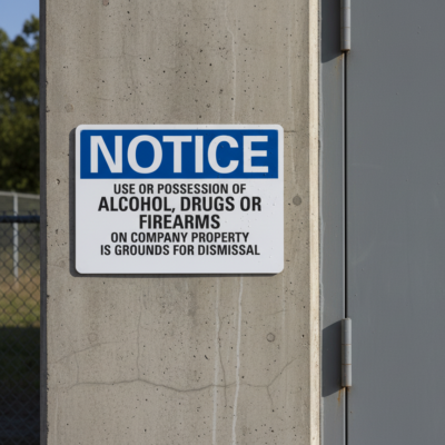 Notice Use Or Possession Of Alcohol, Drugs Or
