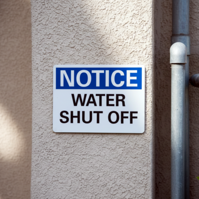 Notice Water Shut Off