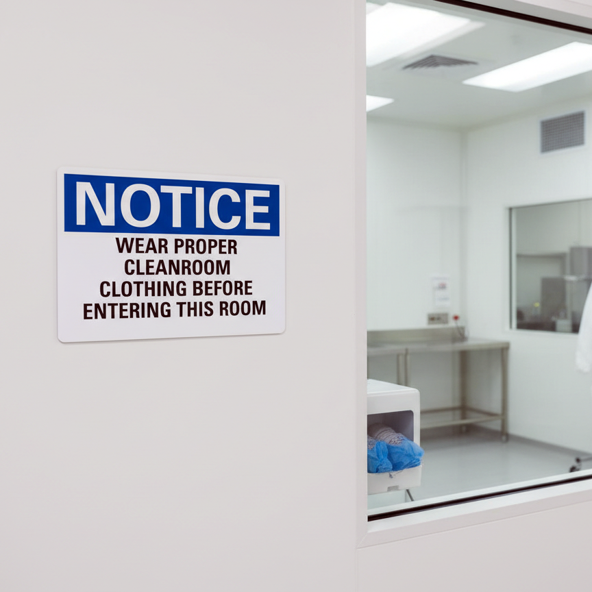 Notice Wear Proper Cleanroom Clothing Before - Image 2