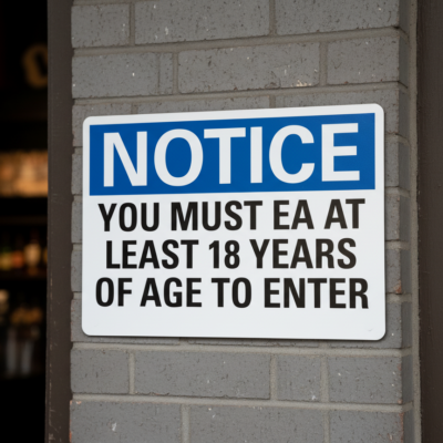 Notice You Must Be At Least 18 Years Of