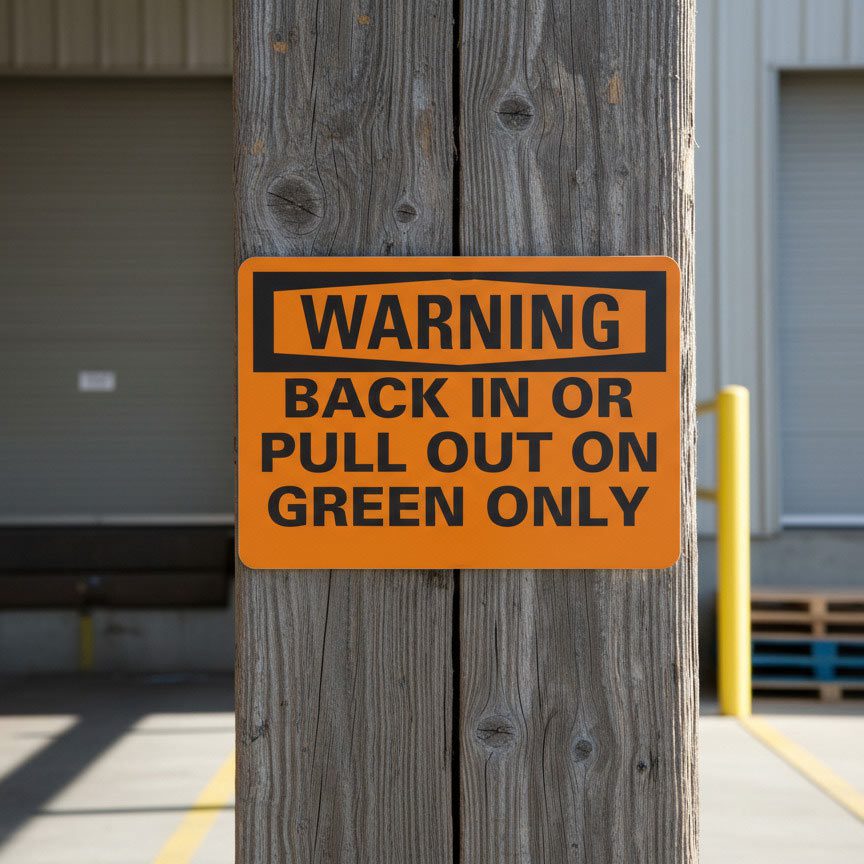 Warning Back In Or Pull Out On Green Only - Image 2