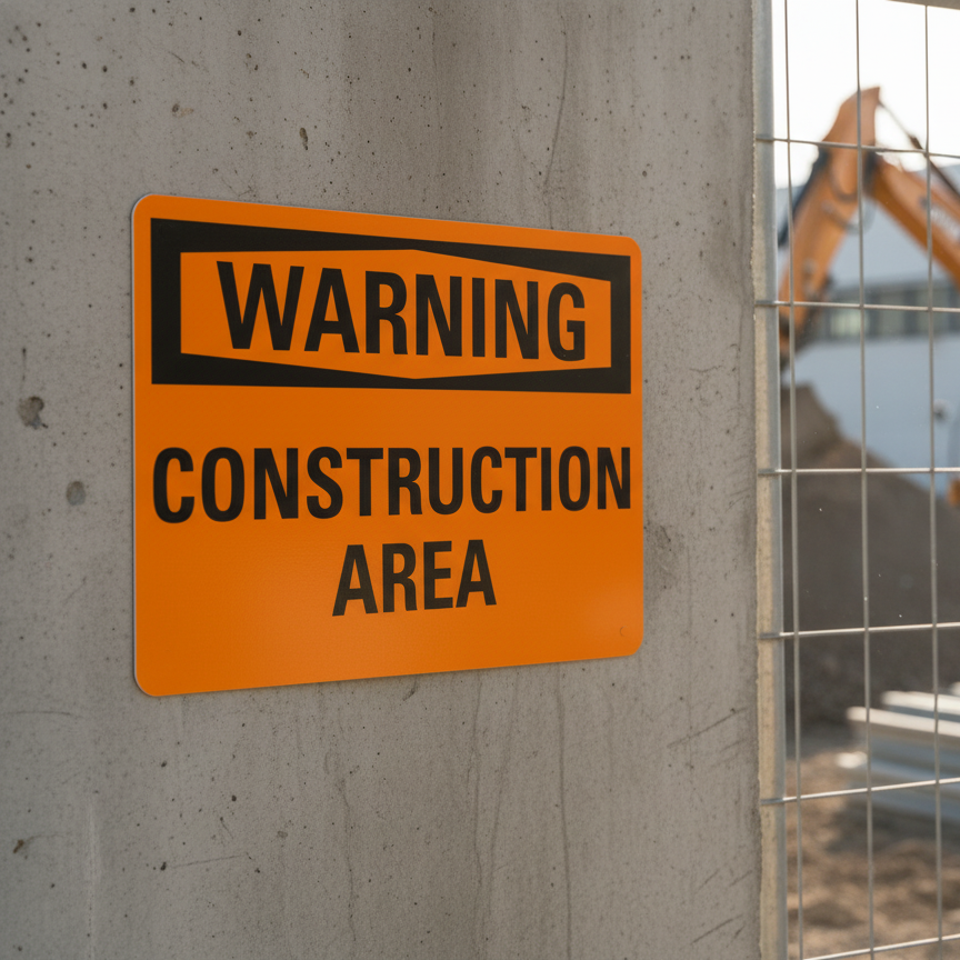 Warning Construction Area
