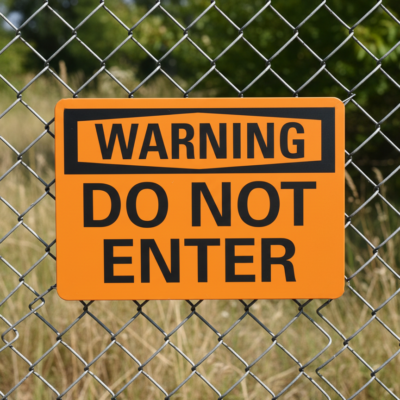 Warning Do Not Enter