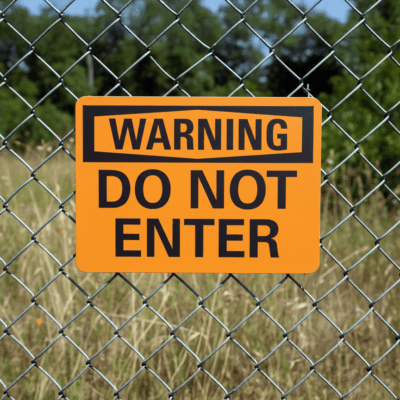 Warning Do Not Enter